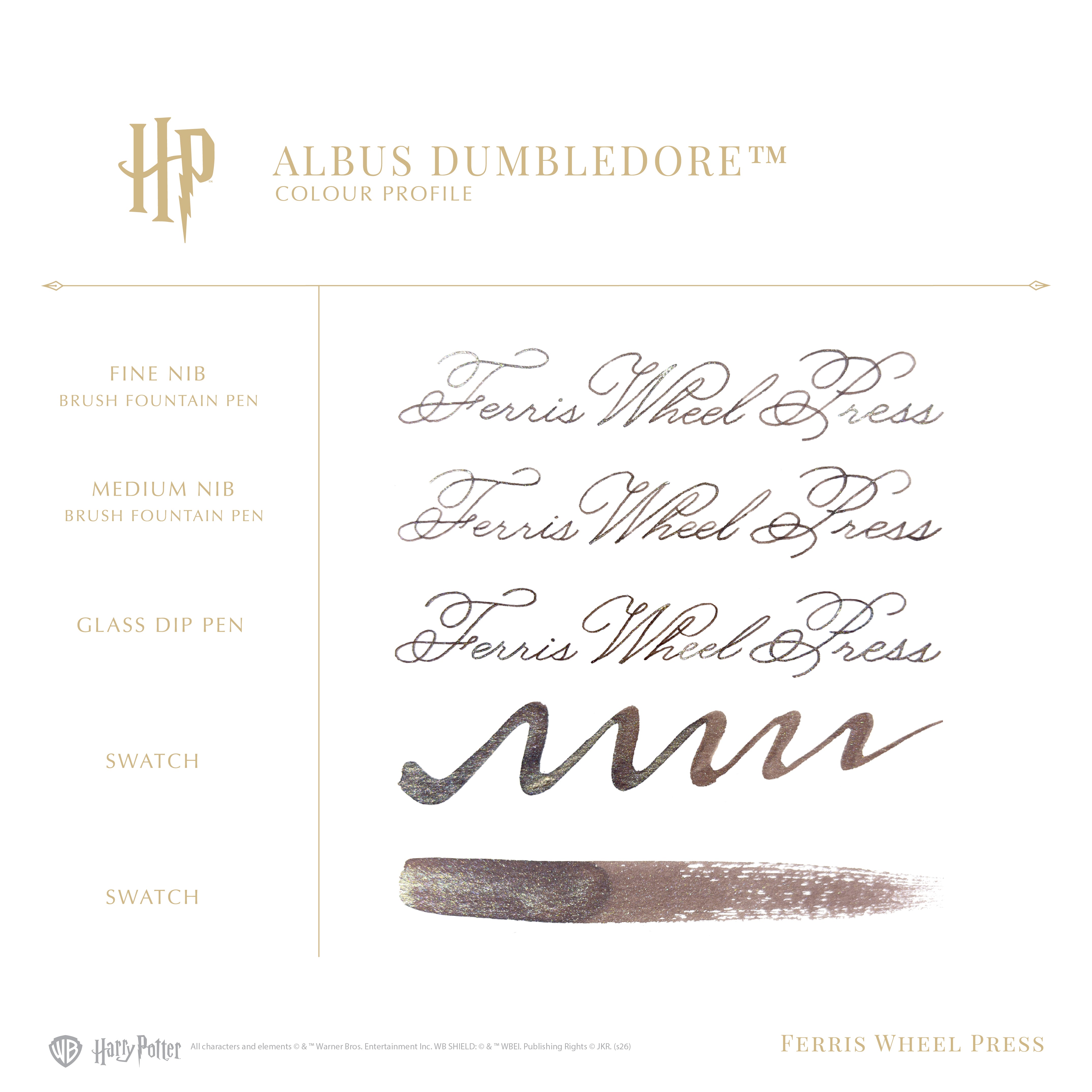 Warner Bros. | Harry Potter | 25 Years of Magic - Patronus Anniversary Collection | Limited Edition Masque Pen & 38ml Ink Set | Albus Dumbledore