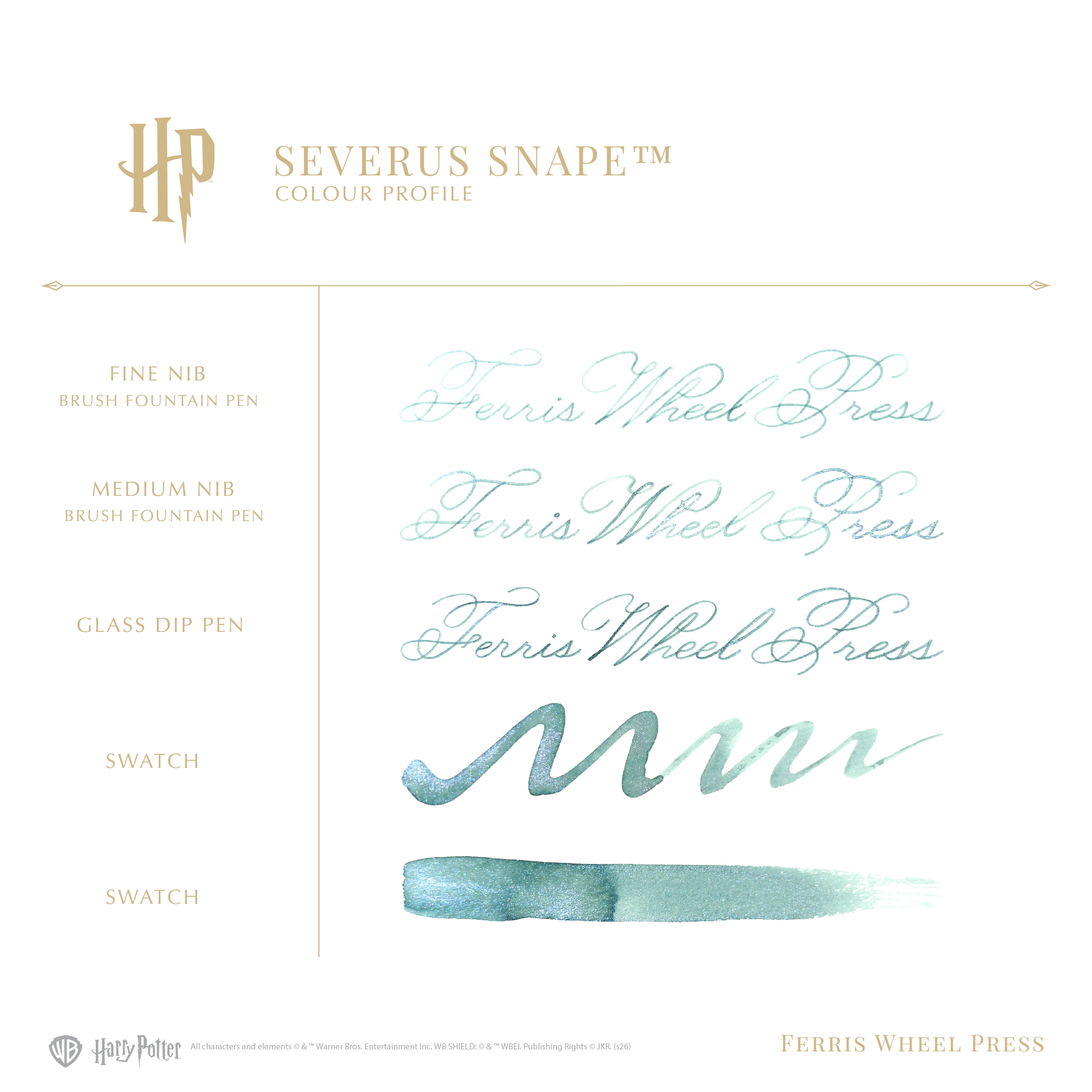 Warner Bros. | Harry Potter | 25 Years of Magic - Patronus Anniversary Collection | Masque Pen & 10ml Ink Set | Severus Snape