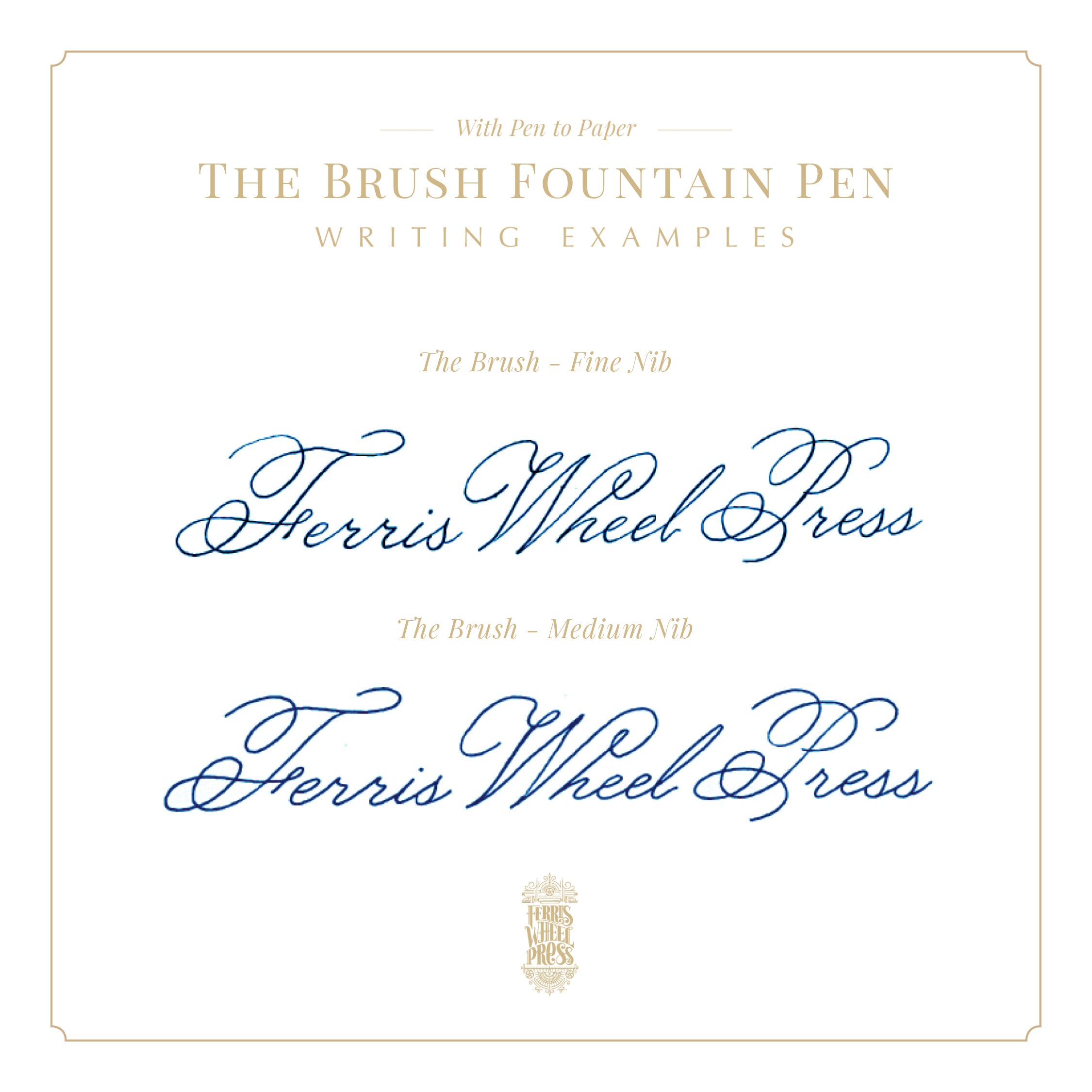 Printmaker's Teal Brush Fountain Pen - Gold Plated Nib