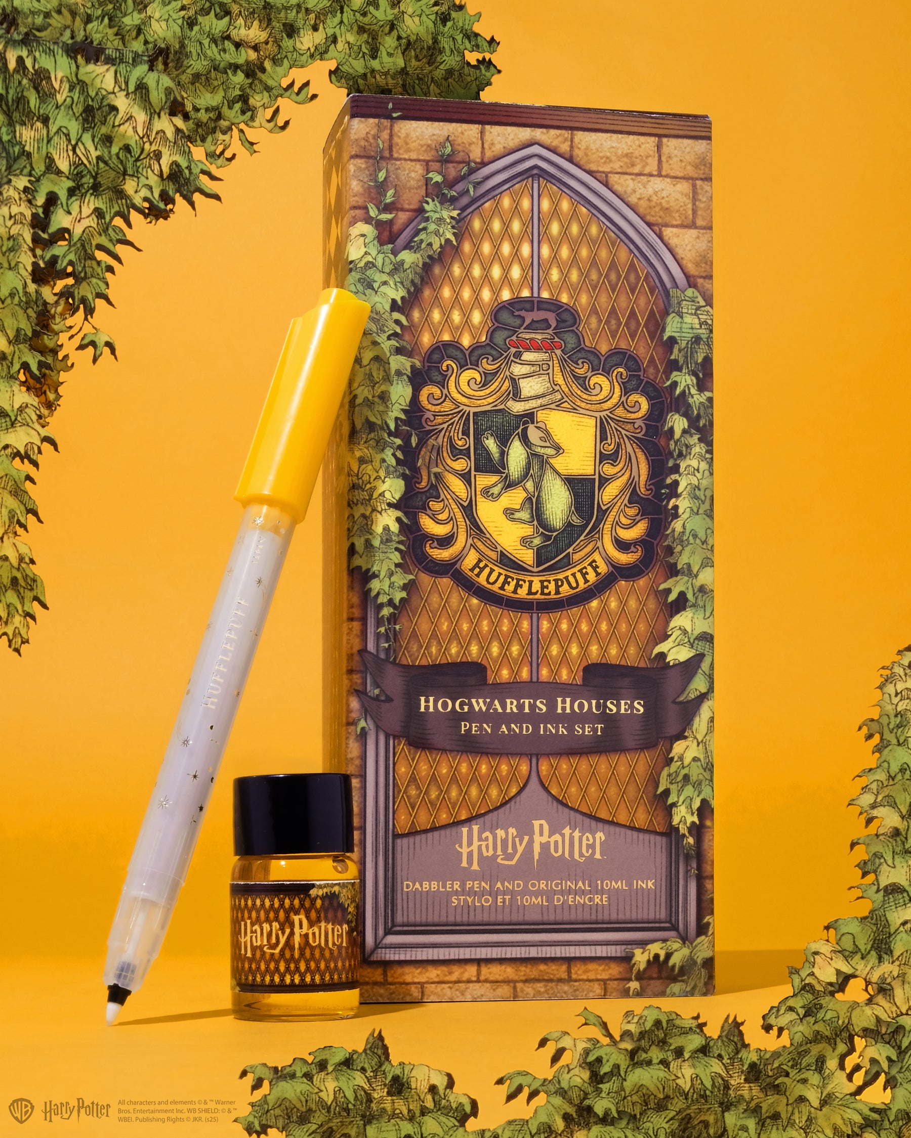 Warner Bros. | Harry Potter | Dabbler Pen and 10ml Ink Set | Hufflepuff