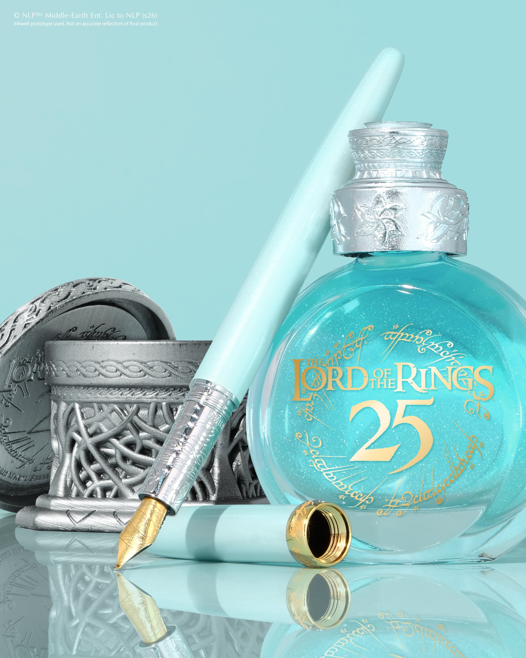 Warner Bros. | The Lord of the Rings |  25th Anniversary Edition | Mirror of Galadriel Inkwell  - Polished Edition