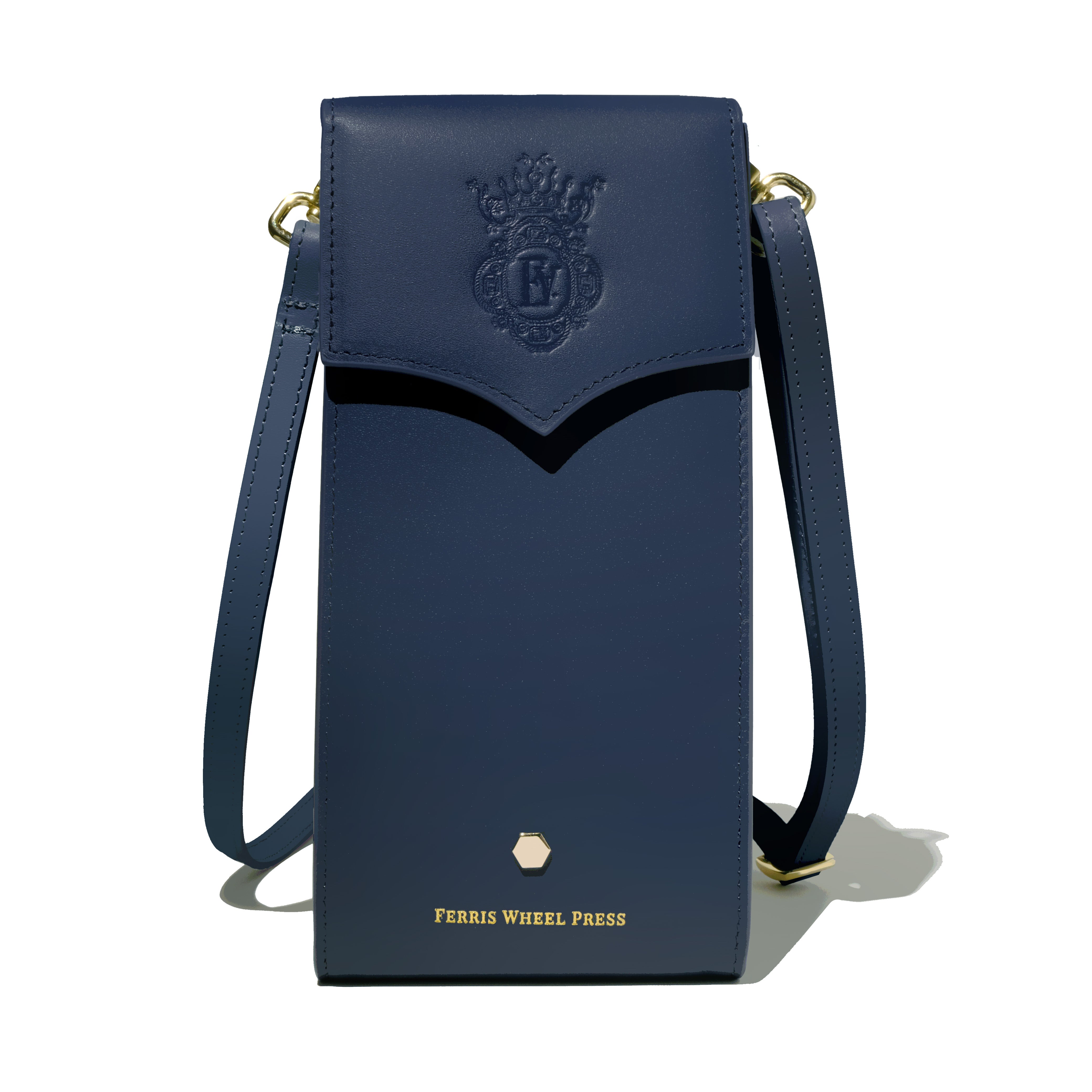 Leather Stationery Collection - The Pendant Purse / Navy
